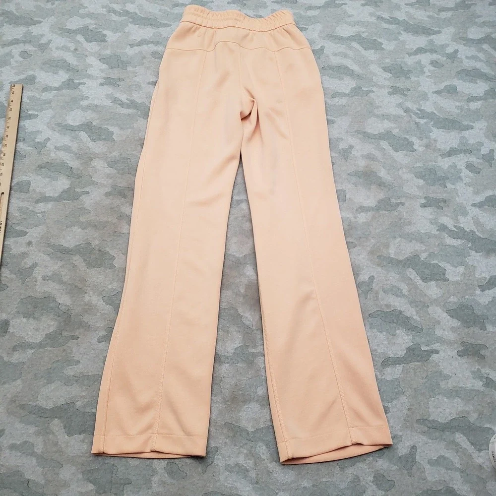 Lululemon Softsteme Pants Womens 0 Orange Hight Rise Gym Pockets Drawstring